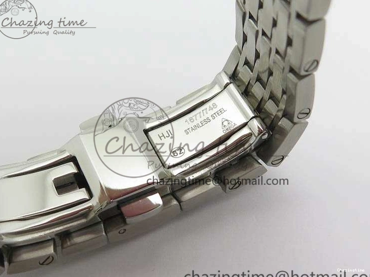 0403 HighQuality De Ville Chronograph SS OMF 1:1 Best Edition White Dial On SS Bracelet A 8151